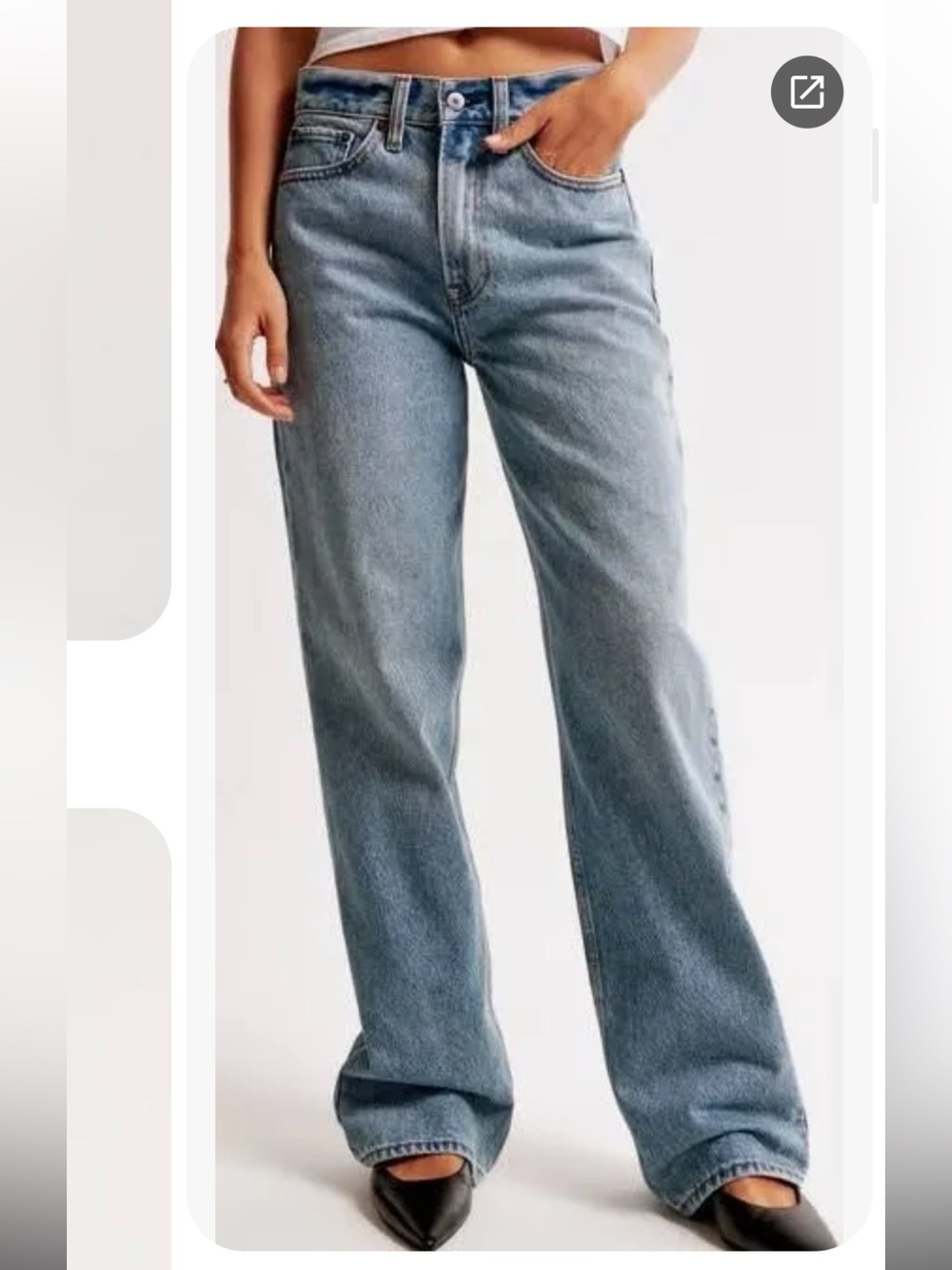 Abercrombie Slouchy Mid Rise Jean